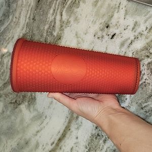 Starbucks tumbler matte red